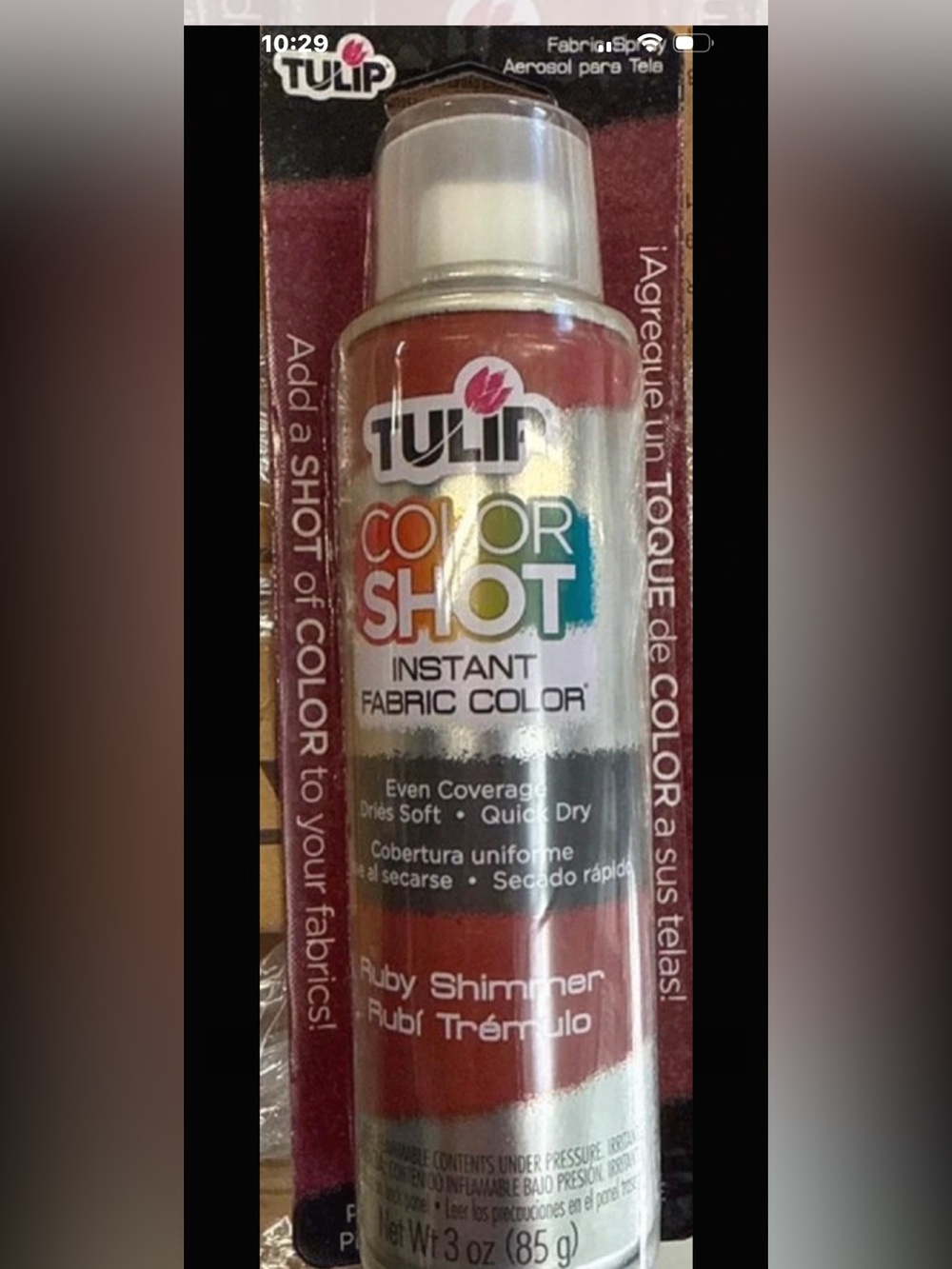 2 Tulip Colorshot color shot fabric color RUBY SHIMMER